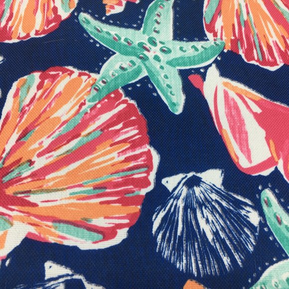 4 Sigrid Olsen Starfish Seashell Beach Placemats In/Outdoor Pink Turquoise 13x19 - Picture 3 of 11